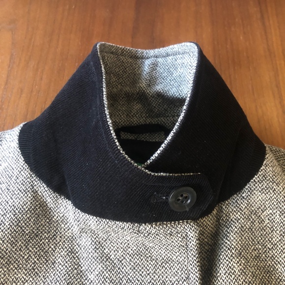 United Colours of Benetton Gray Wool Blend Blazer with Corduroy Collar ✨ Size 42 - Picture 5 of 16